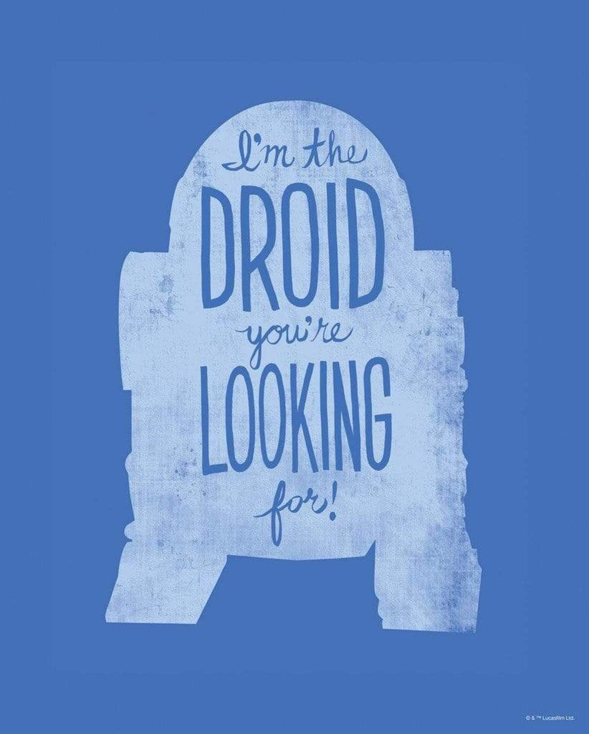 Komar Star Wars Silhouette Quotes R2D2 Art Print 40x50cm | Yourdecoration.com