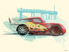 Komar Cars Lightning McQueen Art Print 40x30cm | Yourdecoration.com