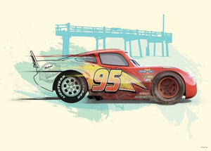 Komar Cars Lightning McQueen Art Print 70x50cm | Yourdecoration.com