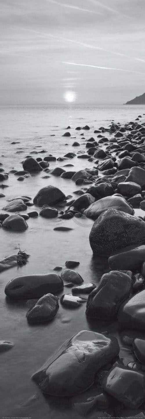 Adam Burton Bossington Beach at sunrise Art Print 33x95cm | Yourdecoration.com