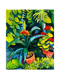 August Macke Blumen im Garten Art Print 50x70cm | Yourdecoration.com