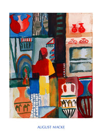 August Macke Merchant with Jugs Art Print 60x80cm | Yourdecoration.com