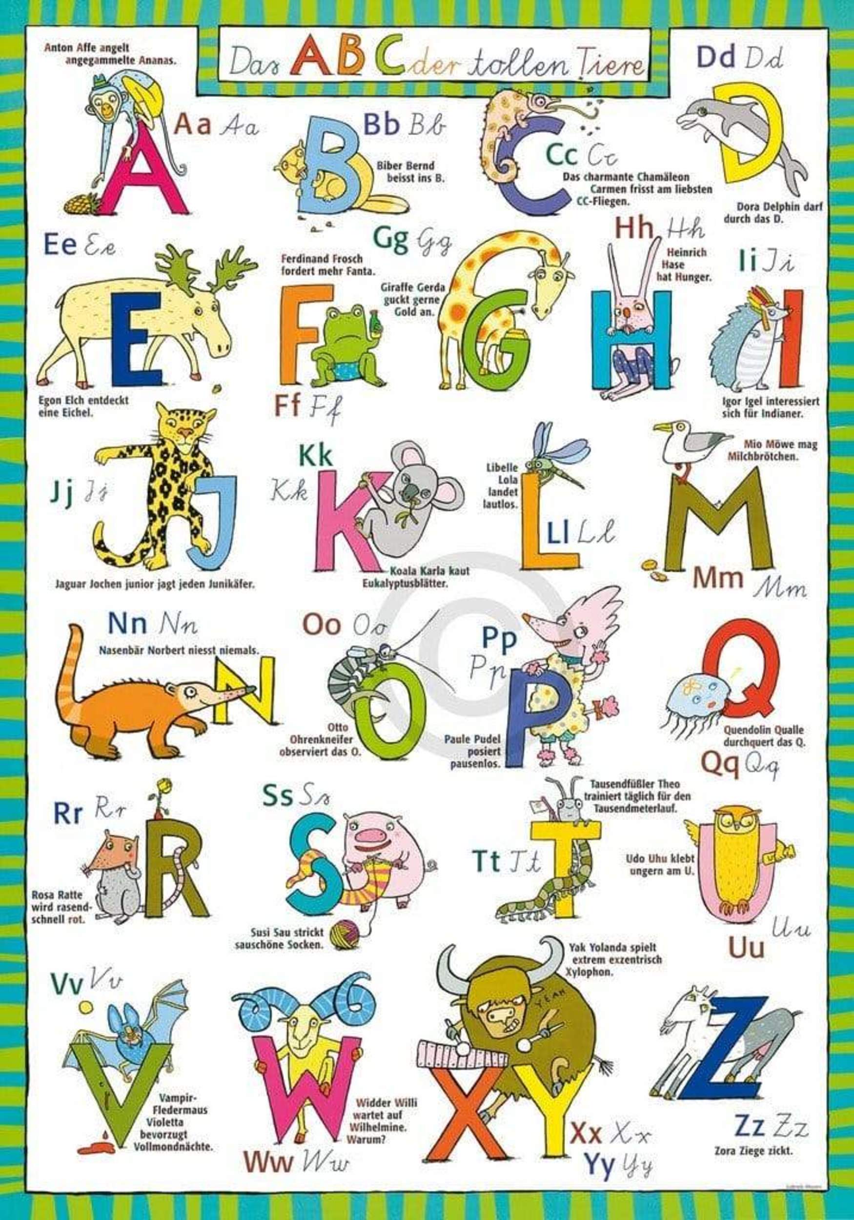 Gabriele Altevers ABC der tollen Tiere Art Print 48x68cm | Yourdecoration.com