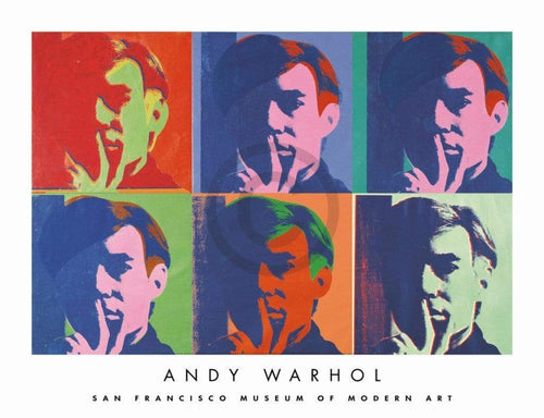 Andy Warhol A Set of Six Self Portraits Art Print 86x66cm | Yourdecoration.com
