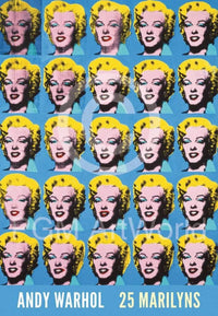 Andy Warhol 25 Colored Marilyns Art Print 45x65cm | Yourdecoration.com