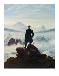 Caspar David Friedrich Der Wanderer im Nebelmeer Art Print 70x90cm | Yourdecoration.com