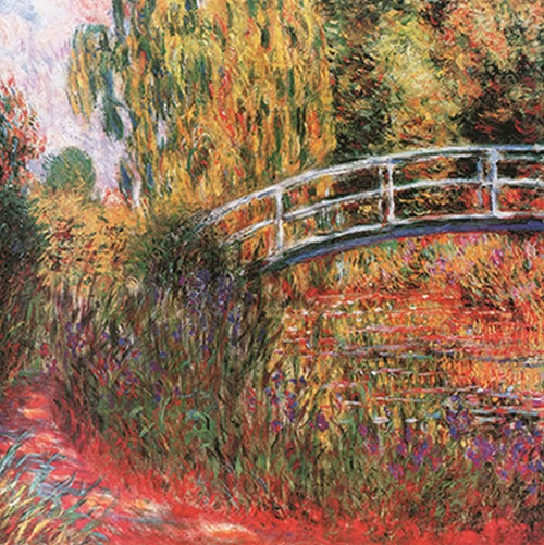 Claude Monet Ponte giapponese Art Print 95x95cm | Yourdecoration.com