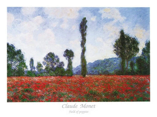 Claude Monet Field of Poppies Art Print 80x60cm | Yourdecoration.com