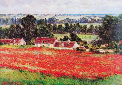 Claude Monet Field of Poppies Art Print 100x70cm | Yourdecoration.com