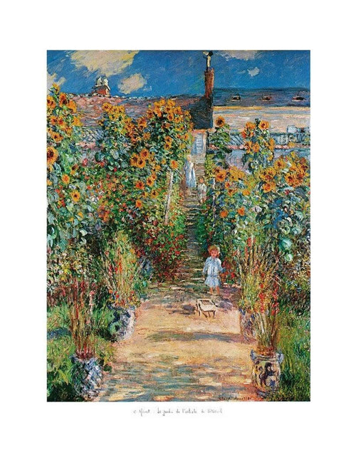 Claude Monet Le jardin de l'artiste Art Print 50x70cm | Yourdecoration.com