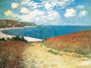 Claude Monet Meadow Road to Pourville 1882 Art Print 80x60cm | Yourdecoration.com