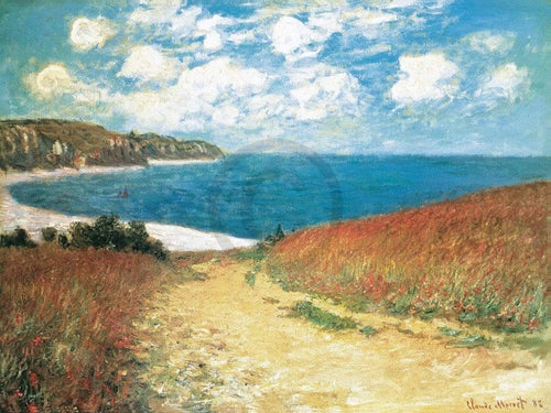 Claude Monet Meadow Road to Pourville 1882 Art Print 80x60cm | Yourdecoration.com