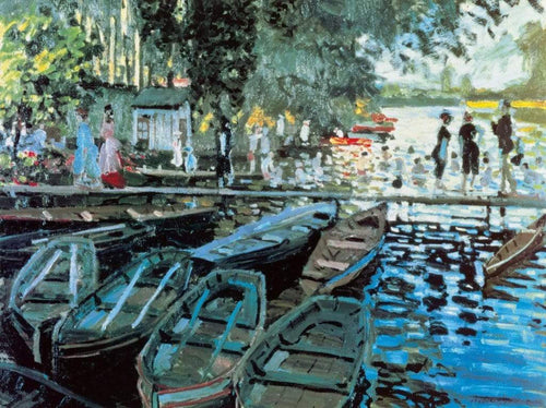 Claude Monet Bathers at la Grenouillers Art Print 80x60cm | Yourdecoration.com