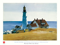 Edward Hopper Lighthouse and Buildings Art Print 80x60cm | Yourdecoration.com
