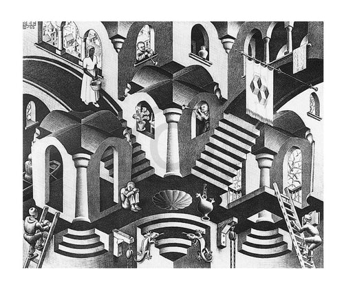 M. C. Escher Konkav und Konvexe Art Print 65x55cm | Yourdecoration.com