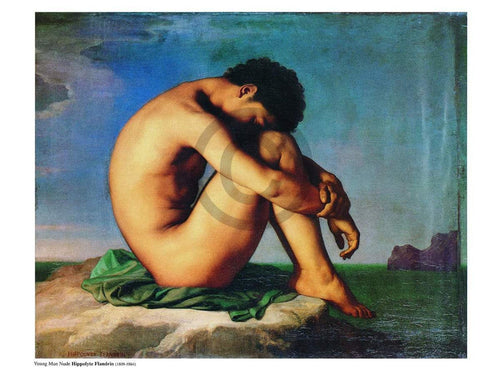 Hippolyte Flandrin Young Man Nude Art Print 80x60cm | Yourdecoration.com