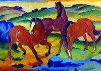 Franz Marc Die roten Pferde Art Print 100x70cm | Yourdecoration.com