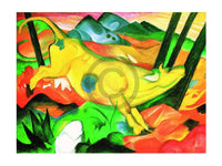 Franz Marc Gelbe Kuh Art Print 80x60cm | Yourdecoration.com