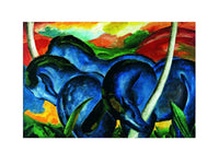 Franz Marc Die groÃŸen blauen Pferde Art Print 71x56cm | Yourdecoration.com