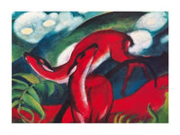 Franz Marc The red Deer Art Print 80x60cm | Yourdecoration.com