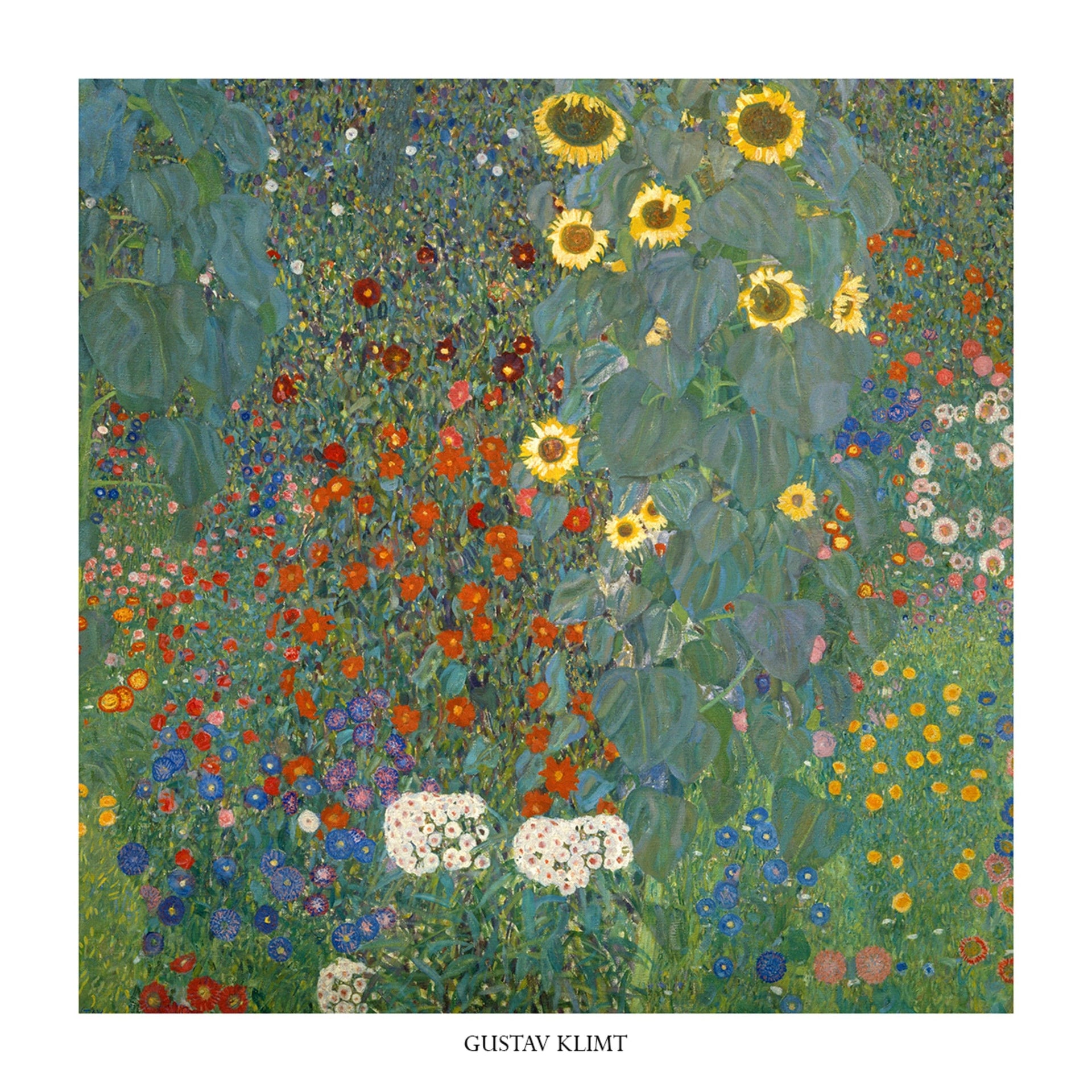Gustav Klimt Il giardino di compagna Art Print 70x70cm | Yourdecoration.com