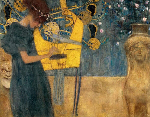 Gustav Klimt Die Musik Art Print 90x70cm | Yourdecoration.com