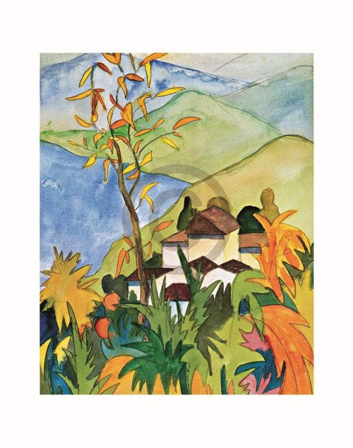 Hermann Hesse Dorf Ã¼ber dem See Art Print 56x71cm | Yourdecoration.com
