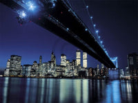 Henri Silberman Brooklyn Bridge at Night Art Print 80x60cm | Yourdecoration.com