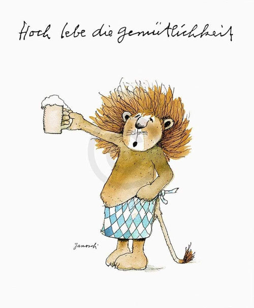Janosch GemÃ¼tlichkeit Art Print 48x58cm | Yourdecoration.com
