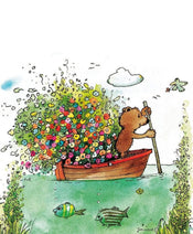 Janosch Blumen Fähre Art Print 48x58cm | Yourdecoration.com