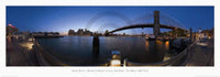 Randy Kosek Brooklyn Bridge at dusk Art Print 95x33cm | Yourdecoration.com