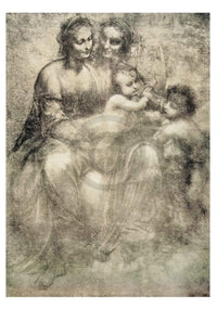 Leonardo Da Vinci La vergine Art Print 35x50cm | Yourdecoration.com