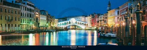 John Lawrence Rialto Bridge, Venice Art Print 95x33cm | Yourdecoration.com