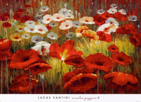 Lucas Santini Meadow Poppies II Art Print 91x66cm | Yourdecoration.com