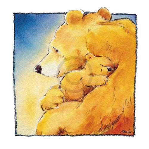 Makiko Mother Bear's Love I Art Print 30x30cm | Yourdecoration.com