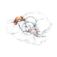 Makiko Sleepy Time III Art Print 30x30cm | Yourdecoration.com