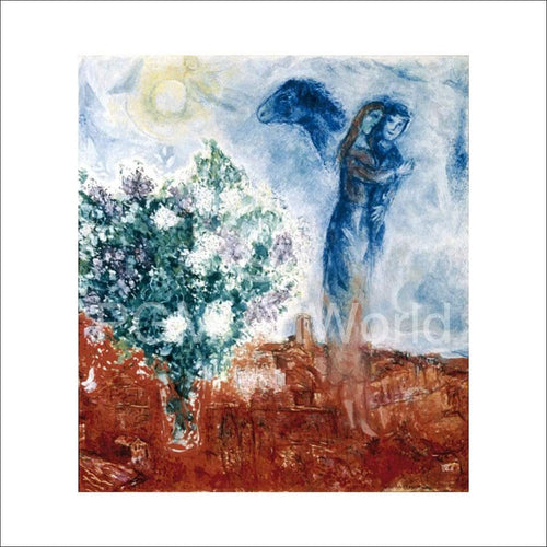Marc Chagall Die Liebenden Ã¼ber St.Paul Art Print 70x70cm | Yourdecoration.com