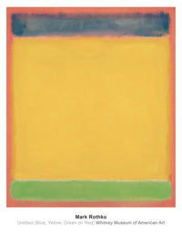 Mark Rothko Untitled Blue, Yellow, Green, Red Art Print 71x91cm | Yourdecoration.com