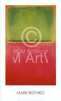 Mark Rothko Green Red on Orange Art Print 96x58cm | Yourdecoration.com