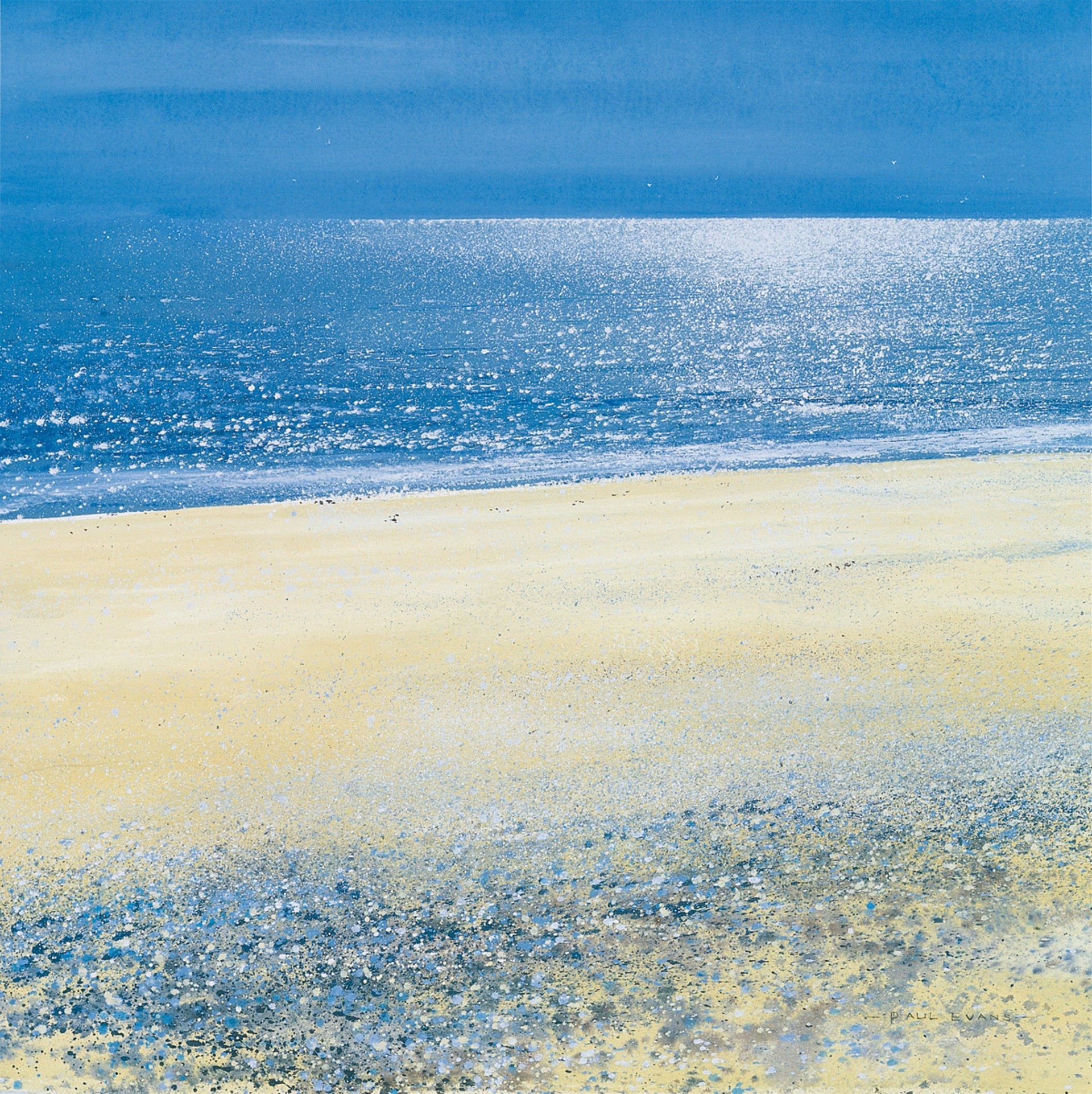 Paul Evans Silver Tide Art Print 61x61cm | Yourdecoration.com