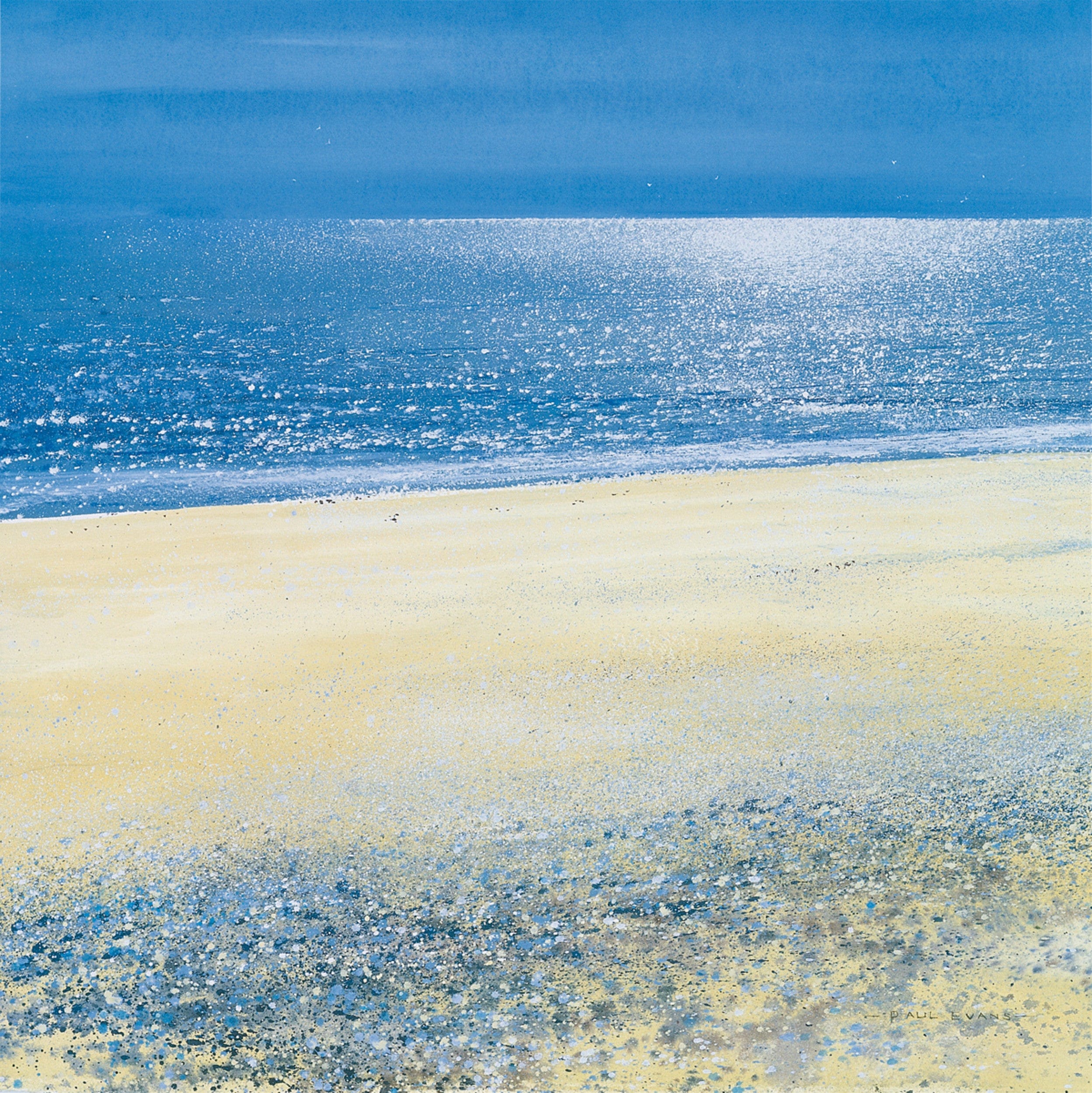 Paul Evans Silver Tide Art Print 61x61cm | Yourdecoration.com