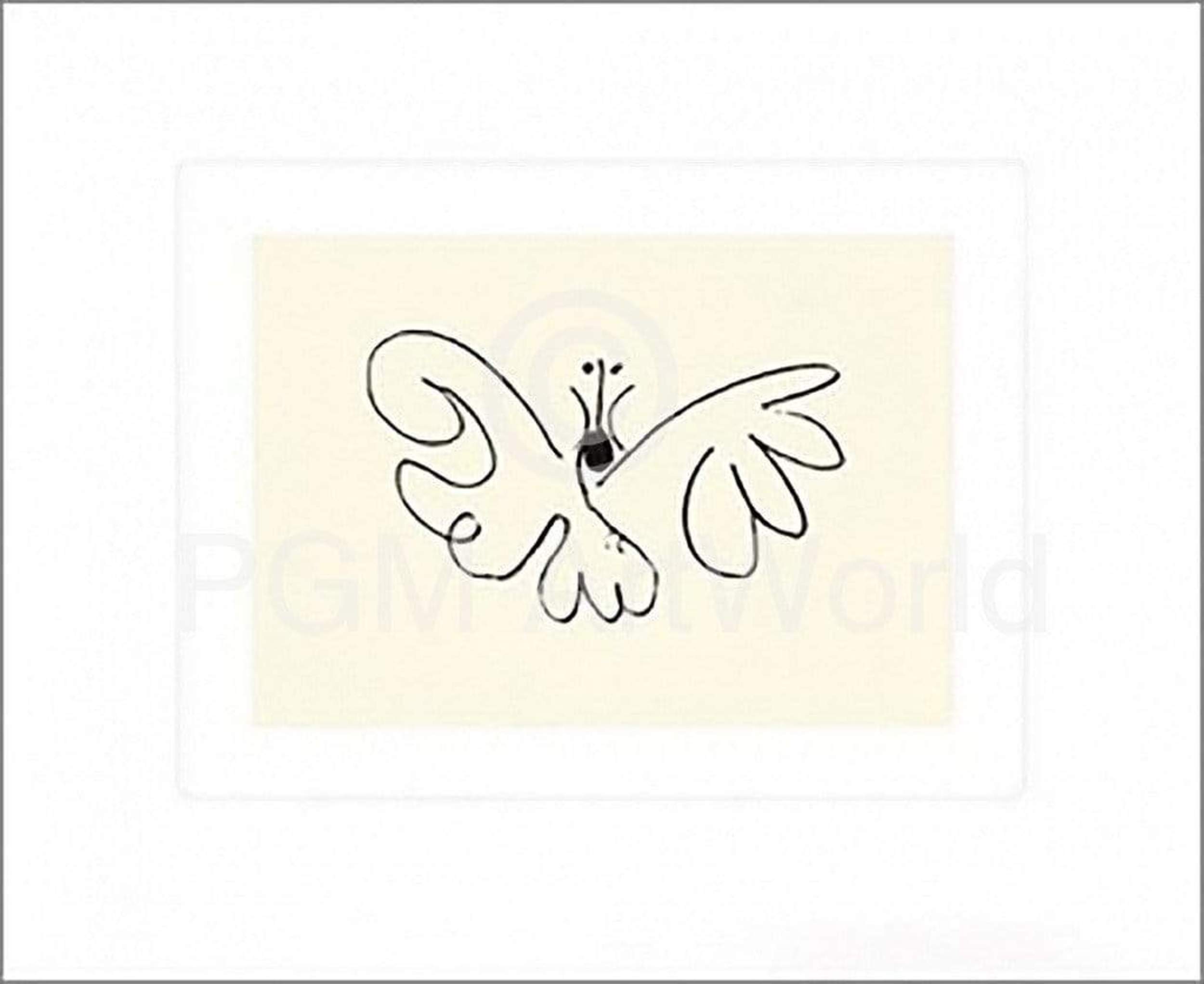 Pablo Picasso Le Papillon Art Print 50x60cm | Yourdecoration.com