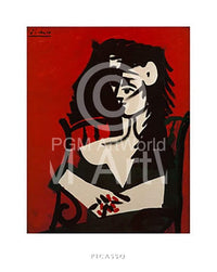 Pablo Picasso Jacqueline a Mantil Art Print 40x50cm | Yourdecoration.com