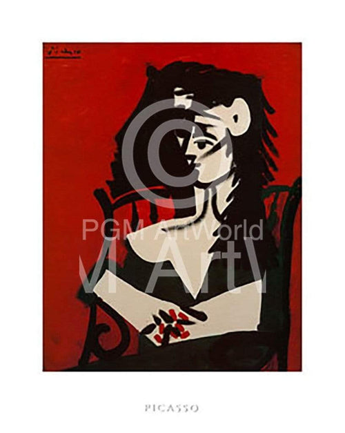 Pablo Picasso Jacqueline a Mantil Art Print 40x50cm | Yourdecoration.com