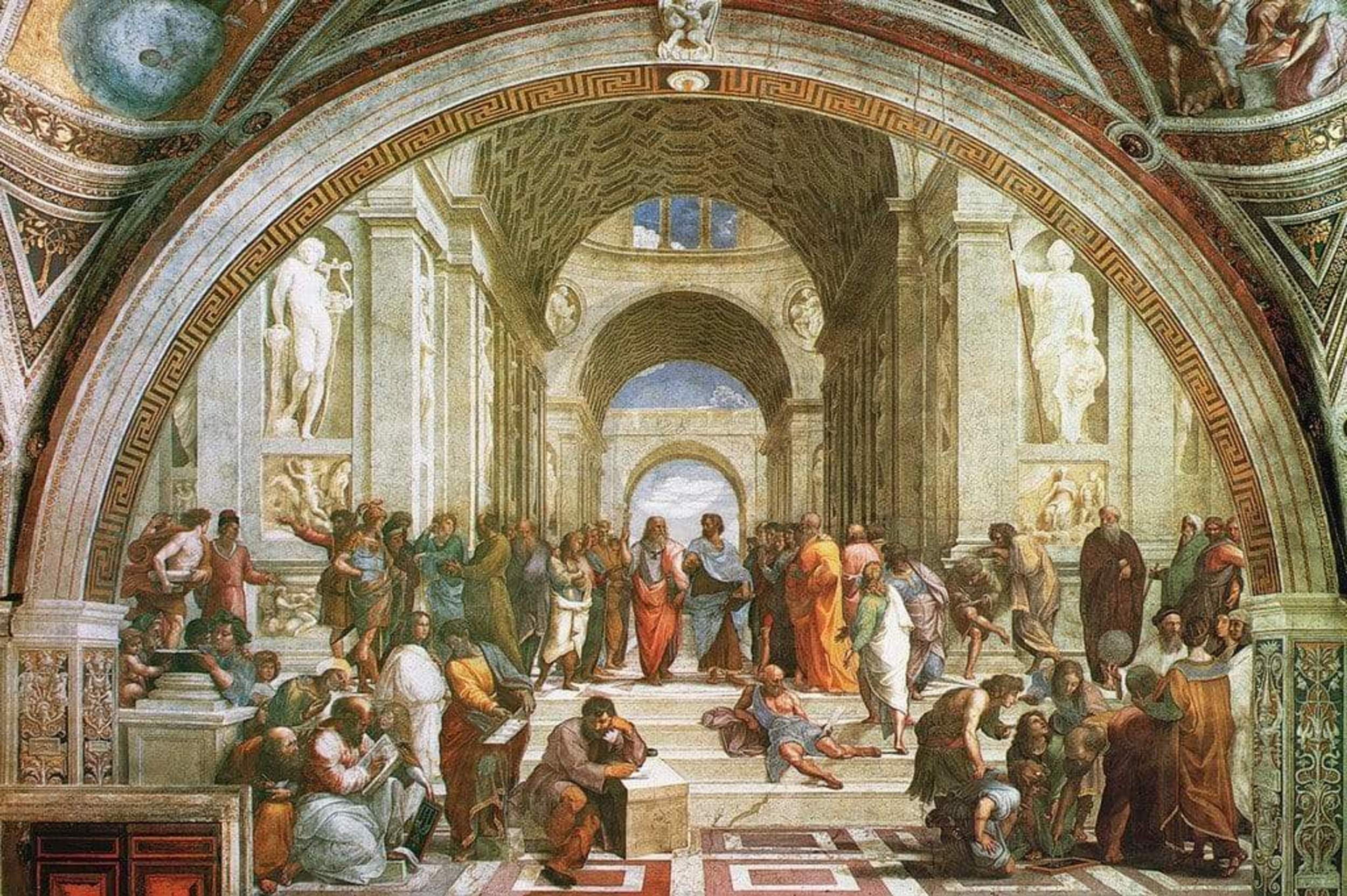 Raffael La scuola di Atene Art Print 90x60cm | Yourdecoration.com
