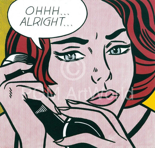 Roy Lichtenstein Oh Alright Art Print 35.5x28cm | Yourdecoration.com