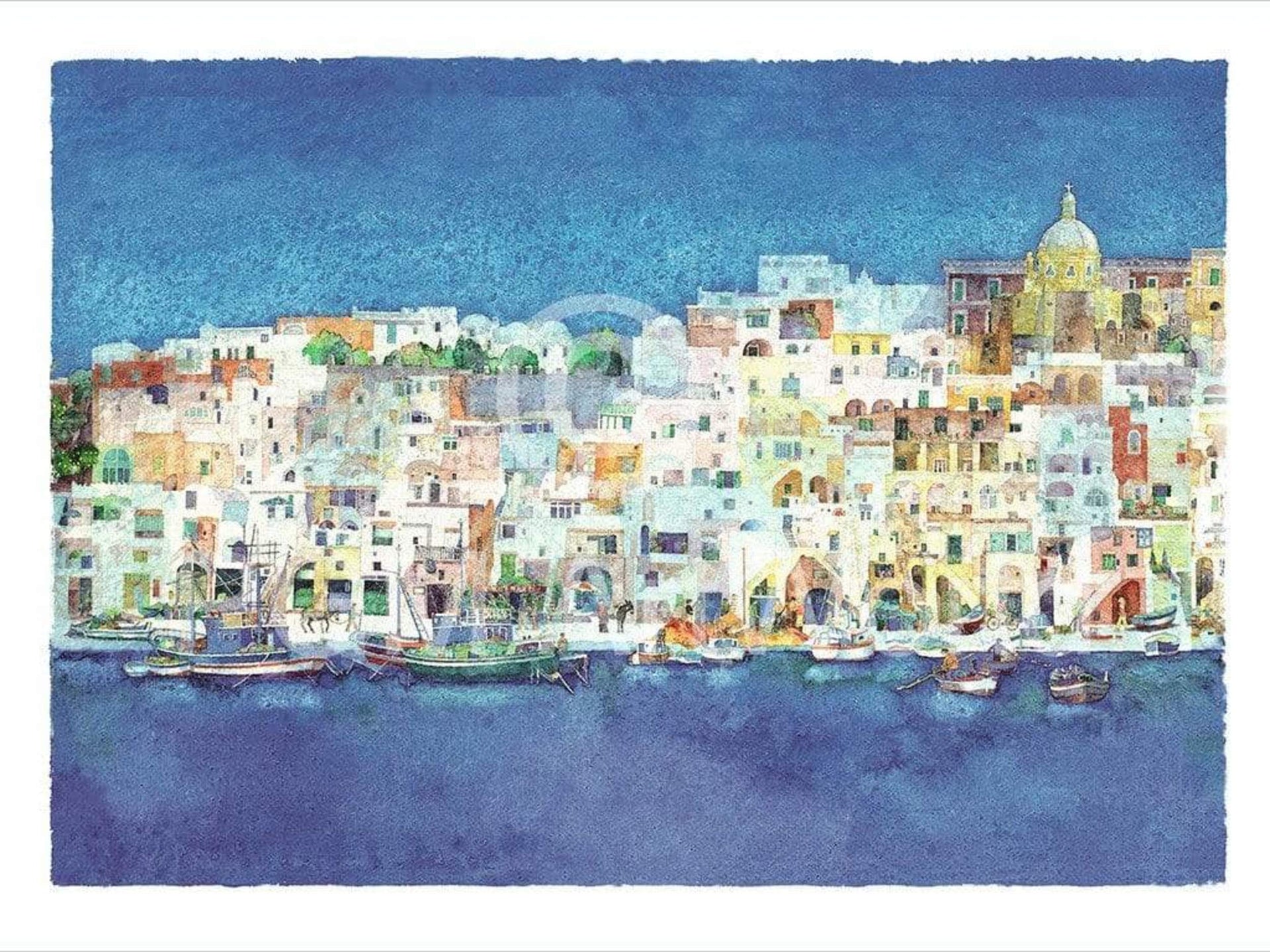 Ralf Westphal Corricella, Insel Procida Art Print 80x60cm | Yourdecoration.com