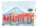Ralf Westphal Soracte mit Mohnfeld/Latium Art Print 90x70cm | Yourdecoration.com