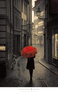 Stefano Corso Red Rain Art Print 61x96cm | Yourdecoration.com
