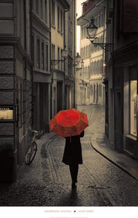 Stefano Corso Red Rain Art Print 61x96cm | Yourdecoration.com